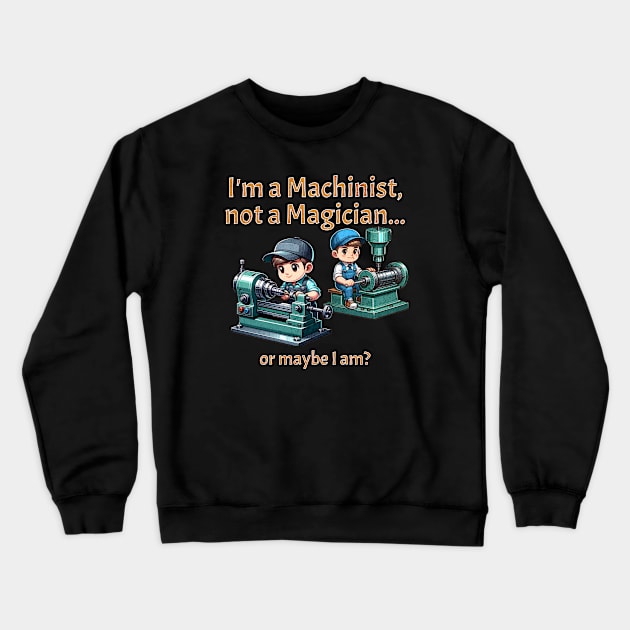 Machinists, not Magicians Crewneck Sweatshirt by TheKrawlSpace